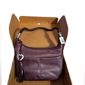 Brighton Merlot Purple Barbados ZipTop Hobo Bag